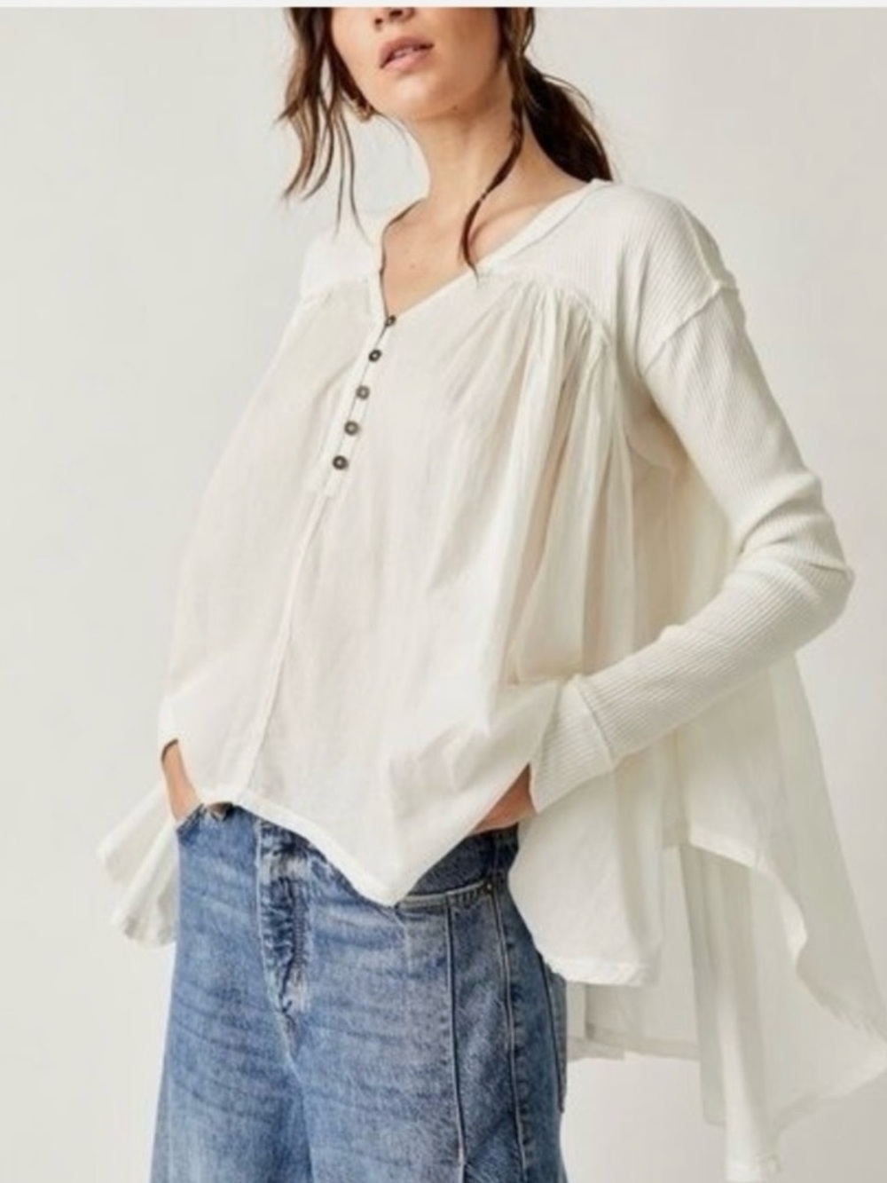 Free People … We the free oversized flowing tunic top - Picture 2 of 7